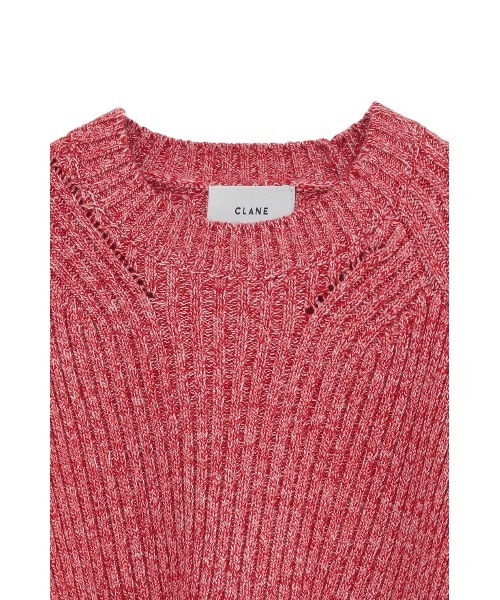 ASYMMETRY WIDE SHORT KNIT TOPS（ニット/セーター）｜CLANE（クラネ