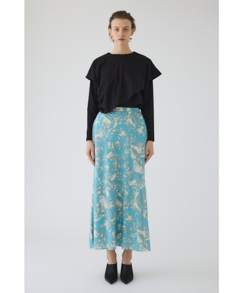 RIM.ARK(リムアーク)の「Air turbulence painting skirt エアタービュランス ペインティングスカート(スカート・レディース・ライトブルー/ネイビー・38/36)」の3枚目の写真