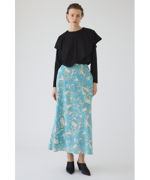 RIM.ARK(リムアーク)の「Air turbulence painting skirt エアタービュランス ペインティングスカート(スカート・レディース・ライトブルー/ネイビー・38/36)」の4枚目の写真