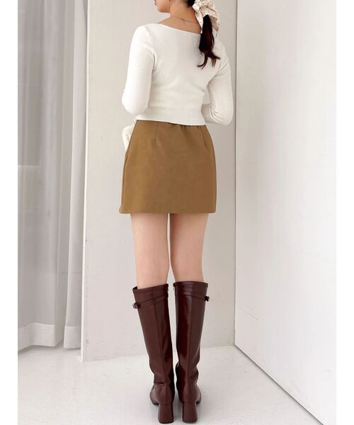 dazzlin（ダズリン）の「カーデカスケードトップス（ニット/セーター・レディース・ピンク/レッド/ミント/ブラック/オフホワイト・FREE）」の7枚目の写真