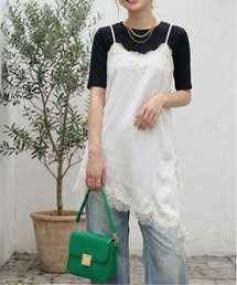 Rejoule（リジュール）の「サテンレースアシメロングキャミソール（キャミソール）」