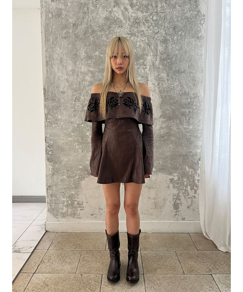 lover dress-chocolate（ワンピース）｜145OFFICE（145オフィス）の 