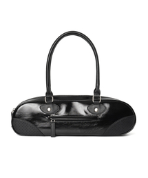 MILLO WOMEN（ミロウーマン）の「エナメルボウリングバッグ[ブラック]（ショルダーバッグ）」