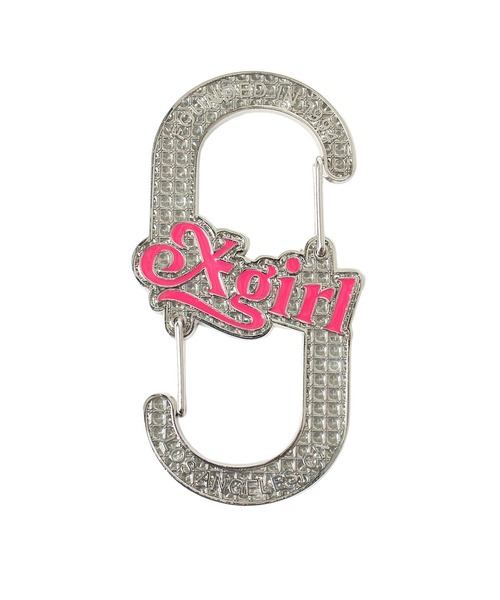 X-girl（エックスガール）の「SKELETON LIQUID CARABINER（キーホルダー・レディース・ライトブルー/ホワイト/ピンク・ONE SIZE）」の2枚目の写真