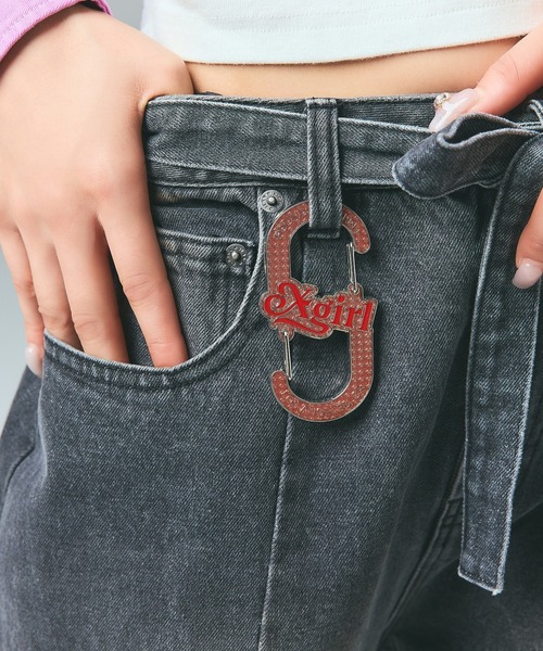 X-girl（エックスガール）の「SKELETON LIQUID CARABINER（キーホルダー・レディース・ライトブルー/ホワイト/ピンク・ONE SIZE）」の3枚目の写真