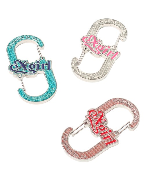 X-girl（エックスガール）の「SKELETON LIQUID CARABINER（キーホルダー・レディース・ライトブルー/ホワイト/ピンク・ONE SIZE）」の4枚目の写真