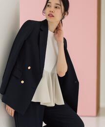 OPAQUE.CLIP | 金ボタンダブルブレストテーラードジャケット/セットアップ対応【洗える】《S~LL》(テーラードジャケット)