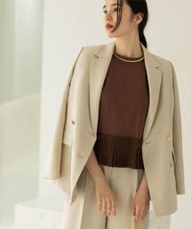 OPAQUE.CLIP | 金ボタンダブルブレストテーラードジャケット/セットアップ対応【洗える】《S~LL》(テーラードジャケット)