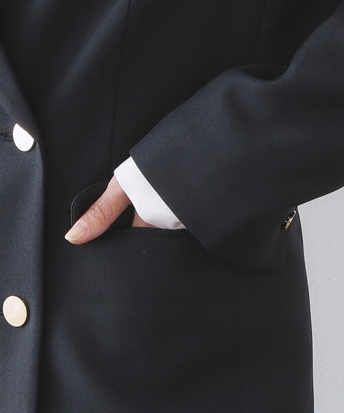 OPAQUE.CLIP(オペークドットクリップ)の「金ボタンダブルブレストテーラードジャケット/セットアップ対応【洗える】《S~LL》(テーラードジャケット・レディース・ネイビー/ライトベージュ・38/40/36/42)」の4枚目の写真