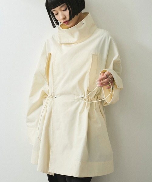 ADAM ET ROPE'(アダムエロペ)の「【WEB限定】・【サステナブル】スタンドカラーハーフモッズコート(モッズコート・レディース・ブラック/オフホワイト/ブラウン系その他・FREE)」の16枚目の写真