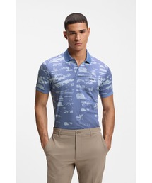 BOSS | スリムフィット ポロシャツ ジャカードパターン(ポロシャツ)