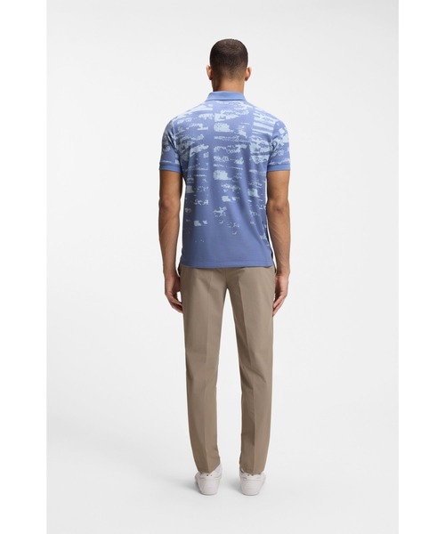 BOSS（ボス）の「スリムフィット ポロシャツ ジャカードパターン（ポロシャツ・メンズ・ライトブルー・M/S/XL/L）」の4枚目の写真