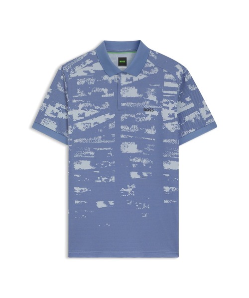 BOSS（ボス）の「スリムフィット ポロシャツ ジャカードパターン（ポロシャツ・メンズ・ライトブルー・M/S/XL/L）」の5枚目の写真