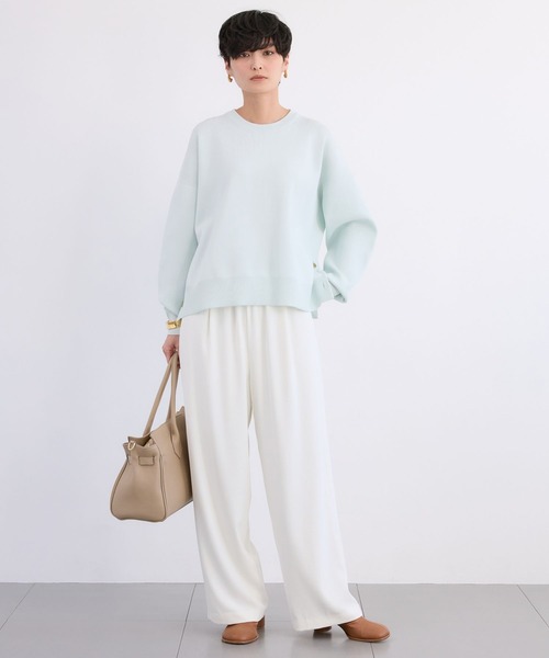 BARNYARDSTORM（バンヤードストーム）の「BARNYARDSTORM / サイドスリットニット / ハンドウォッシャブル（ニット/セーター・レディース・ブラック/ブルー系その他/ホワイト・FREE）」の4枚目の写真