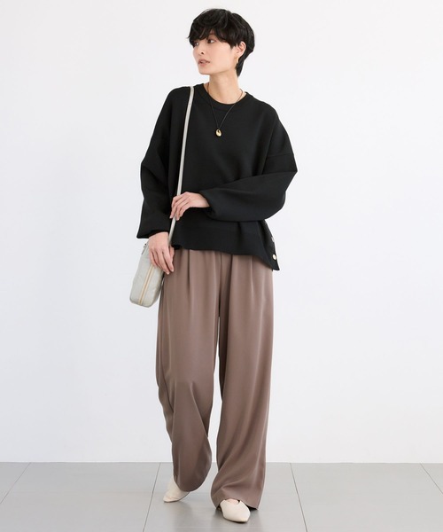 BARNYARDSTORM（バンヤードストーム）の「BARNYARDSTORM / サイドスリットニット / ハンドウォッシャブル（ニット/セーター・レディース・ブラック/ブルー系その他/ホワイト・FREE）」の20枚目の写真