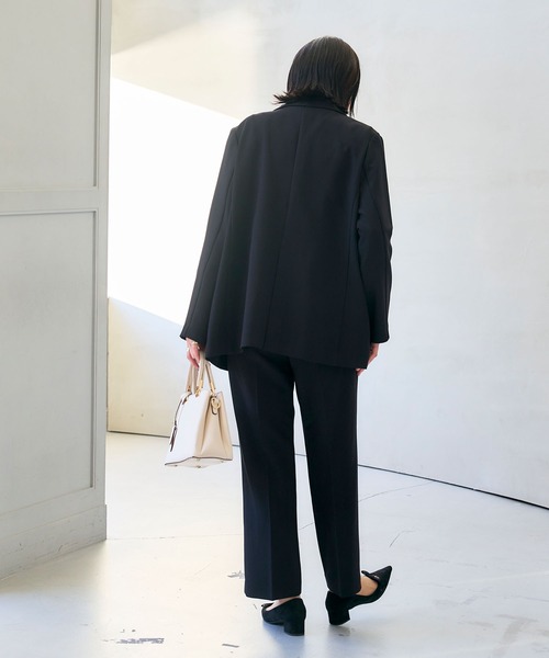 CROSS FUNCTION（クロスファンクション）の「《洗える・シワになりにくい》正解 金釦ダブルテーラードジャケット　セットアップ対応【CROSS FUNCTION/クロスファンクション】（テーラードジャケット・レディース・ブラック/ネイビー・LL/L/M）」の15枚目の写真