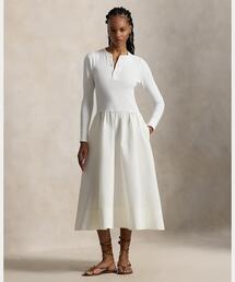 POLO RALPH LAUREN | コットン ヘンリーネック ドレス(ワンピース)