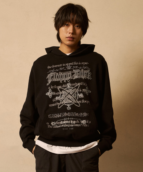 FDR(エフディーアール)の「Pattern arrangemet Hoodie Black(パーカー・メンズ・その他・MEDIUM/LARGE/SMALL)」の1枚目の写真