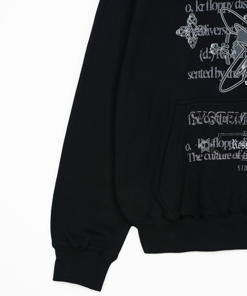 FDR(エフディーアール)の「Pattern arrangemet Hoodie Black(パーカー・メンズ・その他・MEDIUM/LARGE/SMALL)」の2枚目の写真