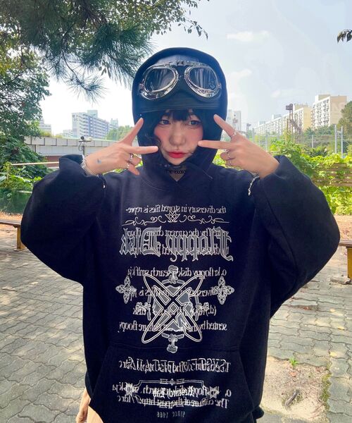 FDR(エフディーアール)の「Pattern arrangemet Hoodie Black(パーカー・メンズ・その他・MEDIUM/LARGE/SMALL)」の6枚目の写真