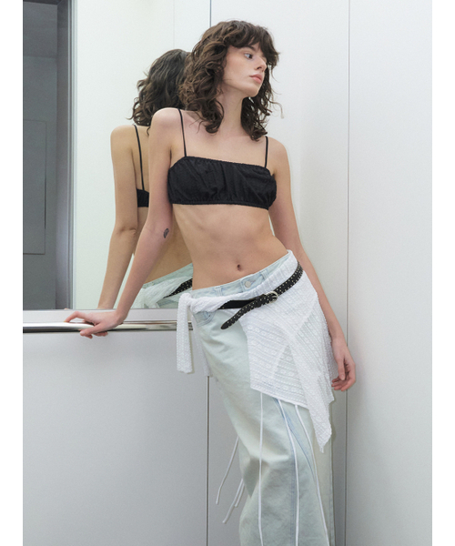 ETMON（エトモン）の「Wave Shirring Bustier, Black（その他トップス・レディース・その他・FREE）」の3枚目の写真