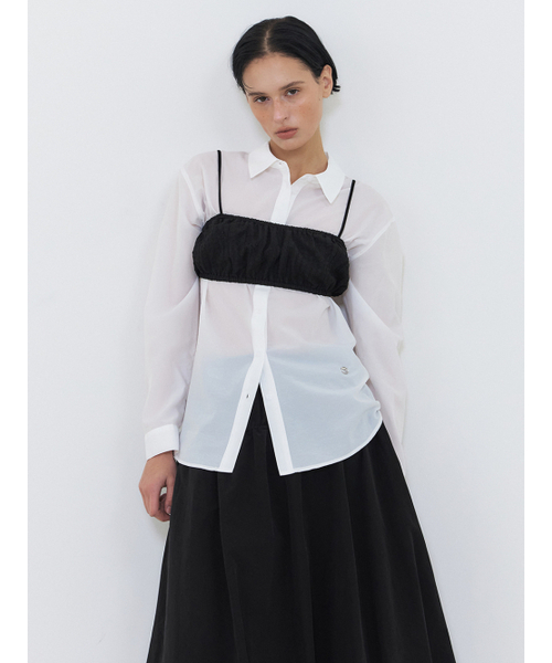 ETMON（エトモン）の「Wave Shirring Bustier, Black（その他トップス・レディース・その他・FREE）」の4枚目の写真