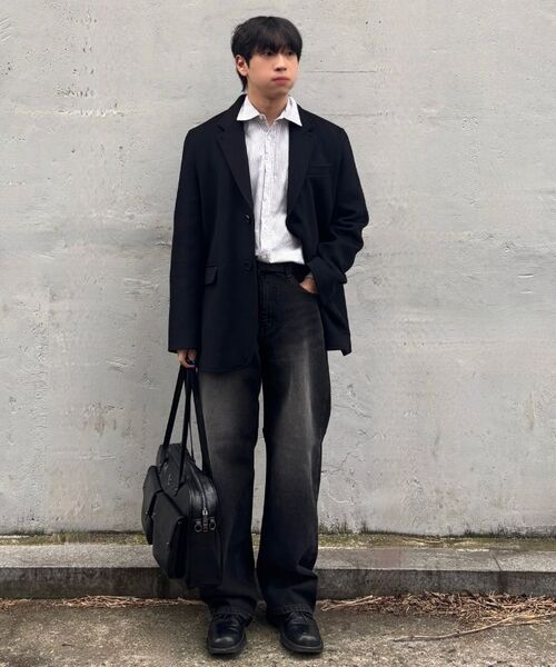 CARGOBROS(カーゴブロス)の「ヴィンテージウォッシングセミワイドデニムパンツ(黒青)(デニムパンツ・メンズ・その他・M/L/XL)」の5枚目の写真