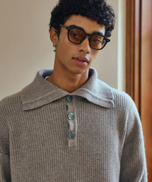 MIDSUN（ミッドサン）の「Wool High Neck Knit-Grey（ニット/セーター）」