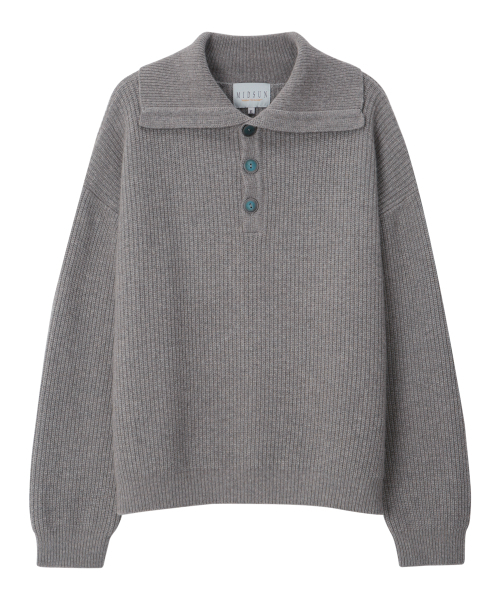 MIDSUN(ミッドサン)の「Wool High Neck Knit-Grey(ニット/セーター・レディース・グレー・3/M/L)」の4枚目の写真