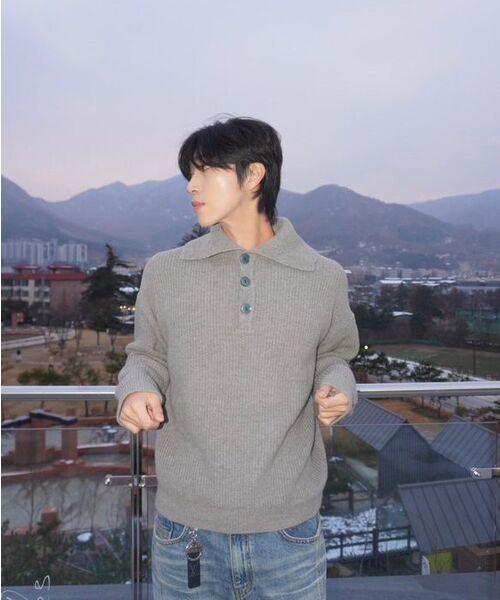 MIDSUN(ミッドサン)の「Wool High Neck Knit-Grey(ニット/セーター・レディース・グレー・3/M/L)」の8枚目の写真