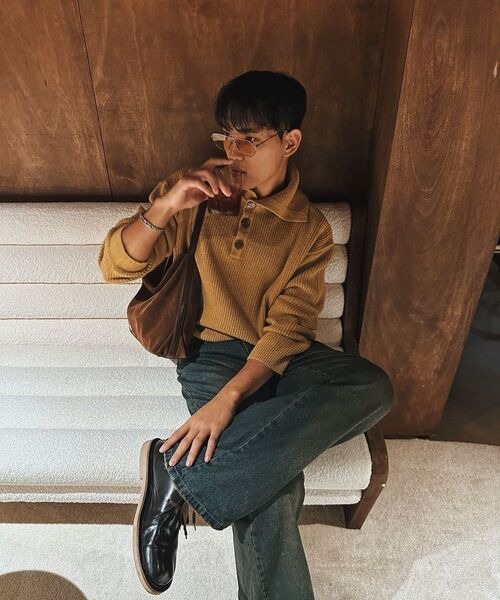 MIDSUN(ミッドサン)の「Wool High Neck Knit-Grey(ニット/セーター・レディース・グレー・3/M/L)」の2枚目の写真