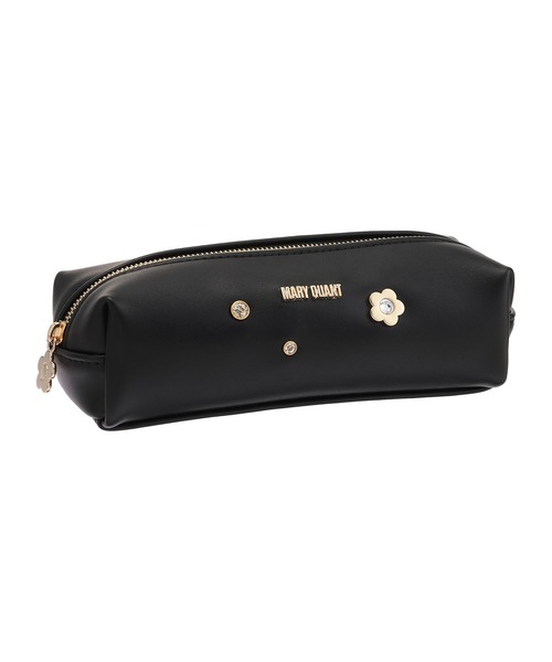 MARY QUANT（マリークワント）の「メタルビジュー スクエアペンケース（ステーショナリー・レディース・ブラック/ベージュ・FREE）」の2枚目の写真