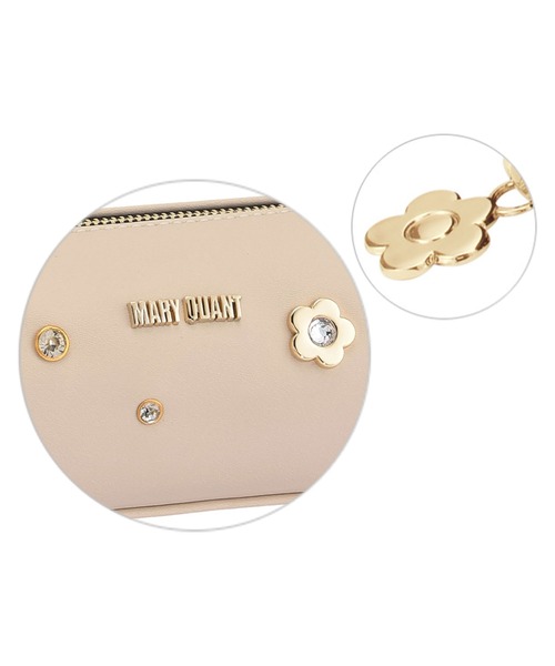 MARY QUANT（マリークワント）の「メタルビジュー スクエアペンケース（ステーショナリー・レディース・ブラック/ベージュ・FREE）」の6枚目の写真