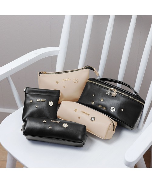 MARY QUANT（マリークワント）の「メタルビジュー スクエアペンケース（ステーショナリー・レディース・ブラック/ベージュ・FREE）」の7枚目の写真