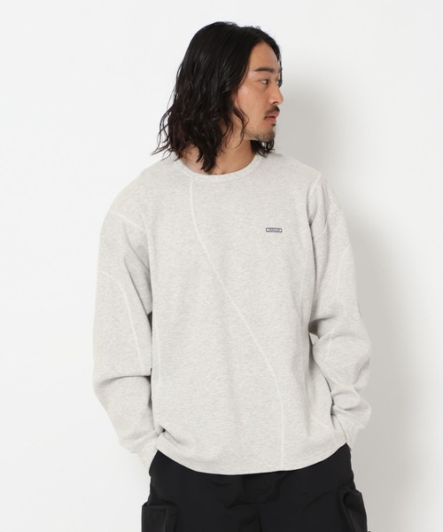 HEREIAM(ヘレイアム)の「【HEREIAM MEN】ハニカムワッフルプルオーバー(Tシャツ/カットソー・メンズ・オフホワイト/グレー・LARGE/MEDIUM)」の2枚目の写真