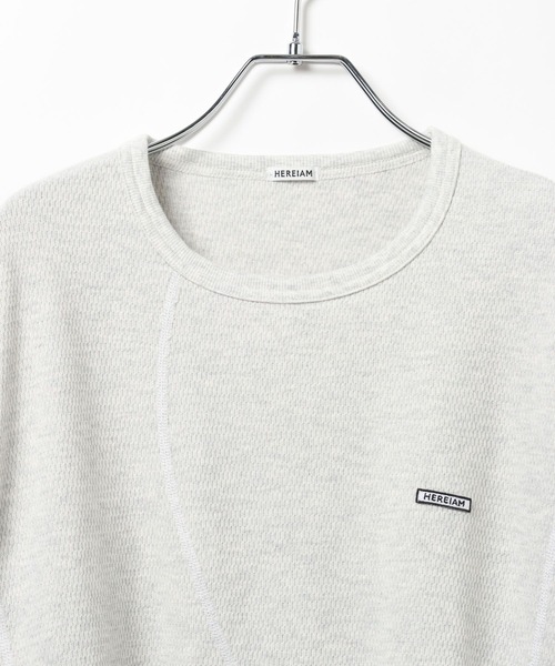 HEREIAM(ヘレイアム)の「【HEREIAM MEN】ハニカムワッフルプルオーバー(Tシャツ/カットソー・メンズ・オフホワイト/グレー・LARGE/MEDIUM)」の4枚目の写真