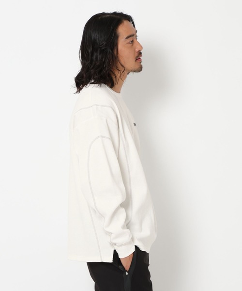 HEREIAM(ヘレイアム)の「【HEREIAM MEN】ハニカムワッフルプルオーバー(Tシャツ/カットソー・メンズ・オフホワイト/グレー・LARGE/MEDIUM)」の13枚目の写真