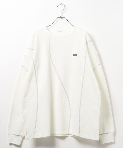 HEREIAM(ヘレイアム)の「【HEREIAM MEN】ハニカムワッフルプルオーバー(Tシャツ/カットソー・メンズ・オフホワイト/グレー・LARGE/MEDIUM)」の19枚目の写真