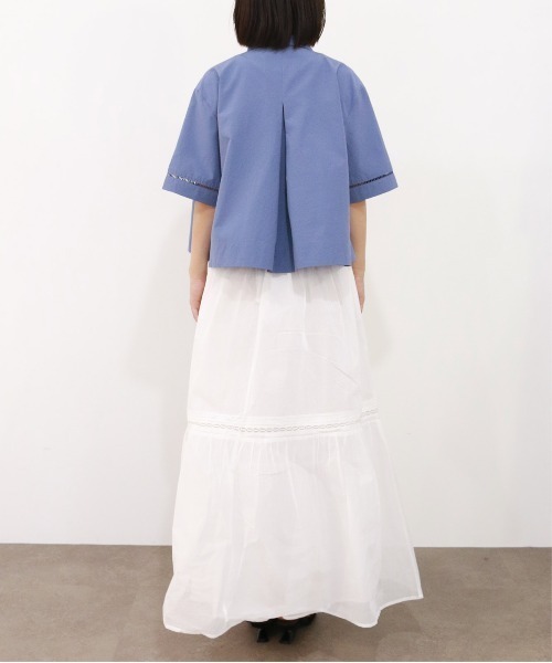 Marilyn Moon(マリリンムーン)の「sheer starched cotton lace tiered skirt(スカート・レディース・ベージュ/ネイビー/ホワイト・FREE)」の19枚目の写真