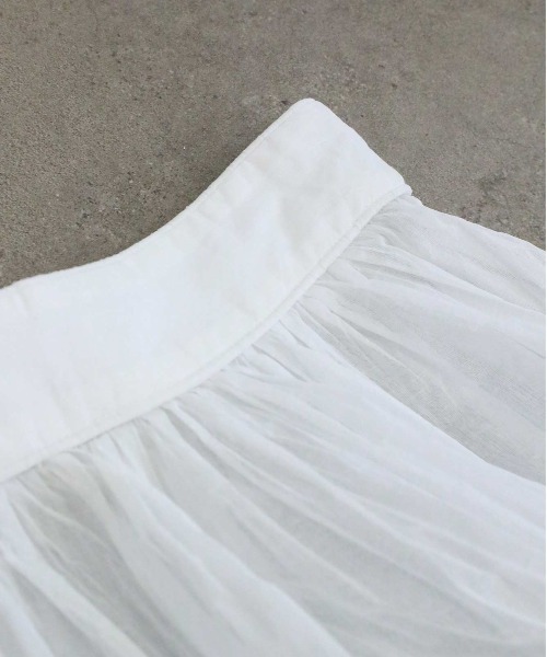 Marilyn Moon(マリリンムーン)の「sheer starched cotton lace tiered skirt(スカート・レディース・ベージュ/ネイビー/ホワイト・FREE)」の20枚目の写真