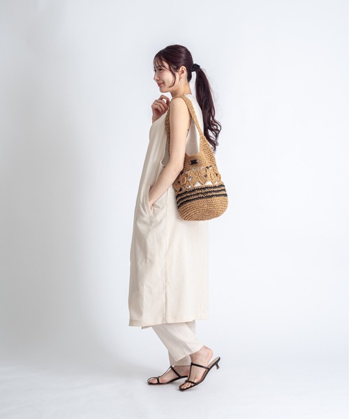 GAIMO(ガイモ)の「【GAIMO/ガイモ】かごバッグ トートバッグ 肩掛け(ショルダーバッグ・レディース・ナチュラル・FREE)」の6枚目の写真