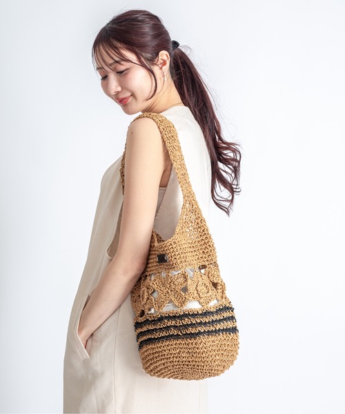 GAIMO(ガイモ)の「【GAIMO/ガイモ】かごバッグ トートバッグ 肩掛け(ショルダーバッグ・レディース・ナチュラル・FREE)」の2枚目の写真