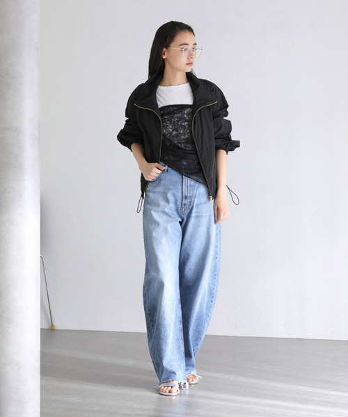 La TOTALITE(ラトータリテ)の「【洗える】タフタライトブルゾン(ナイロンジャケット・レディース・ホワイト/ブラック・38/36)」の4枚目の写真