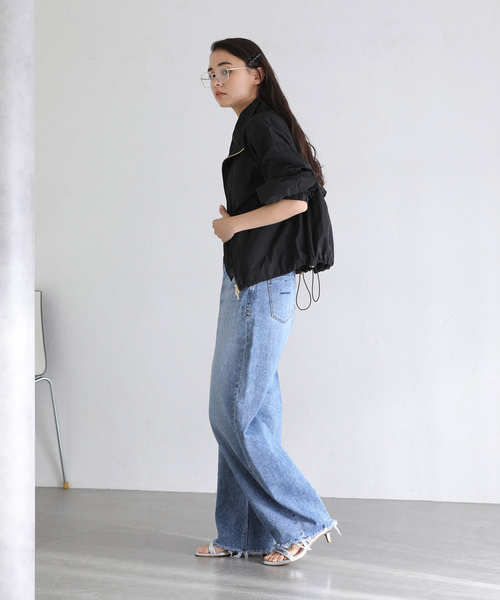 La TOTALITE(ラトータリテ)の「【洗える】タフタライトブルゾン(ナイロンジャケット・レディース・ホワイト/ブラック・38/36)」の6枚目の写真