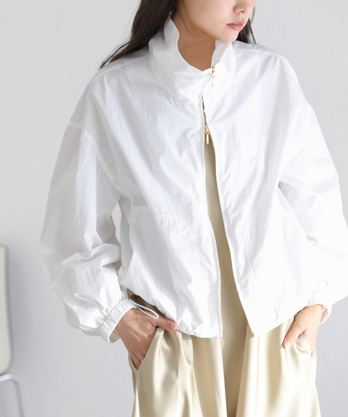 La TOTALITE(ラトータリテ)の「【洗える】タフタライトブルゾン(ナイロンジャケット・レディース・ホワイト/ブラック・38/36)」の18枚目の写真