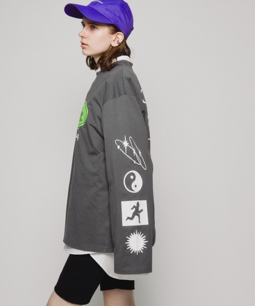 Auntie Rosa Holiday（アンティローザホリデー）の「オーバーサイズロンT/OFFLINE（Tシャツ/カットソー・レディース・チャコールグレー/グレー・FREE）」の22枚目の写真