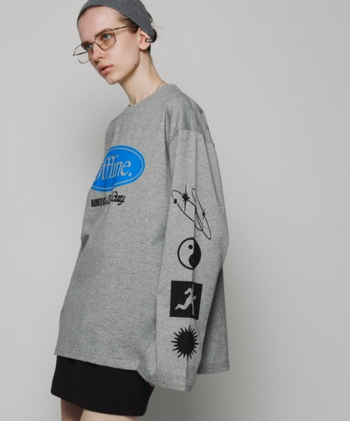 Auntie Rosa Holiday（アンティローザホリデー）の「オーバーサイズロンT/OFFLINE（Tシャツ/カットソー・レディース・チャコールグレー/グレー・FREE）」の6枚目の写真