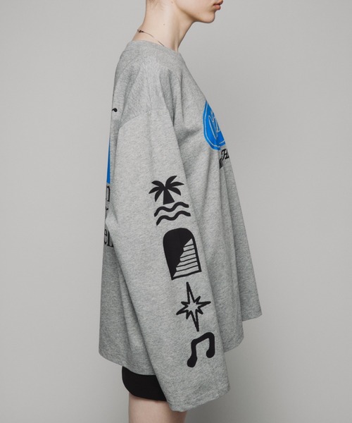 Auntie Rosa Holiday（アンティローザホリデー）の「オーバーサイズロンT/OFFLINE（Tシャツ/カットソー・レディース・チャコールグレー/グレー・FREE）」の7枚目の写真