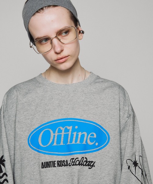 Auntie Rosa Holiday（アンティローザホリデー）の「オーバーサイズロンT/OFFLINE（Tシャツ/カットソー・レディース・チャコールグレー/グレー・FREE）」の13枚目の写真