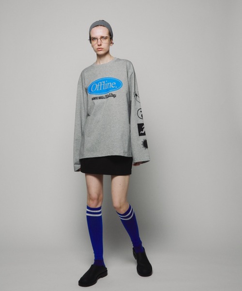 Auntie Rosa Holiday（アンティローザホリデー）の「オーバーサイズロンT/OFFLINE（Tシャツ/カットソー・レディース・チャコールグレー/グレー・FREE）」の10枚目の写真